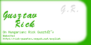 gusztav rick business card